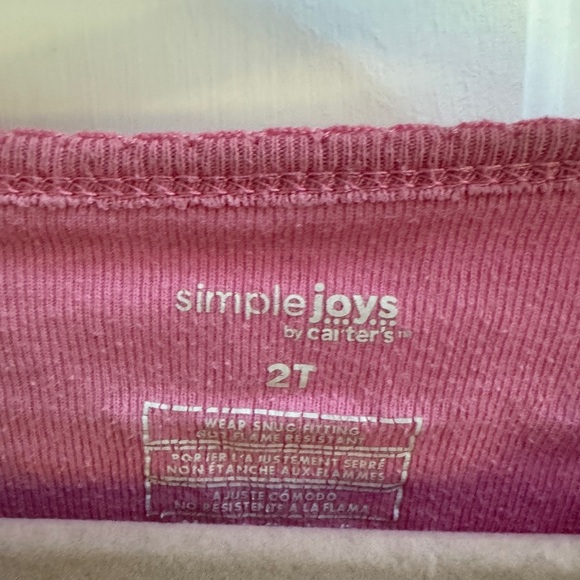 Carter’s 2T Pink & Green Mommy’s Sleepy Head Girls Long Sleeve Pajama Top - Picture 5 of 5